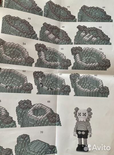 Конструктор 3D Kaws BearBrick