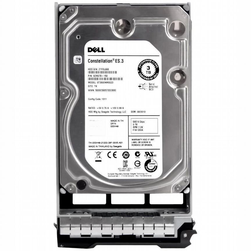 [55H49] Жесткий Диск Dell 3tb 7200 Sas 3,5" Hdd 55h49