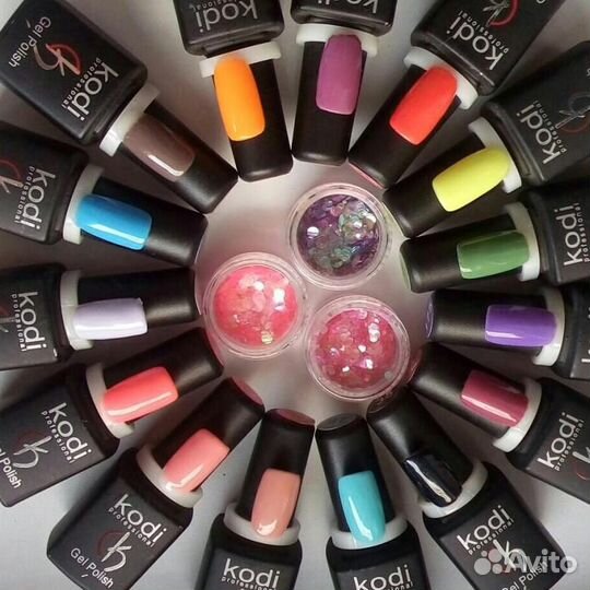 Набор гель-лаков Kodi 15 шт. + блестки