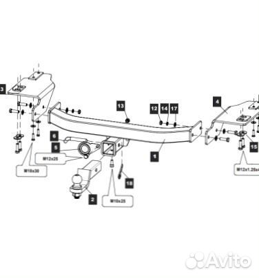 Фаркоп Toyota Land Cruiser Prado 120/150