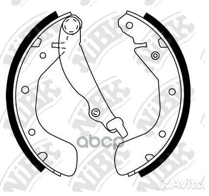 Колодки тормозные барабанные chevrolet aveo 1.6
