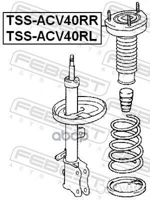 Опора заднего амортизатора правая TSS-ACV40RR F