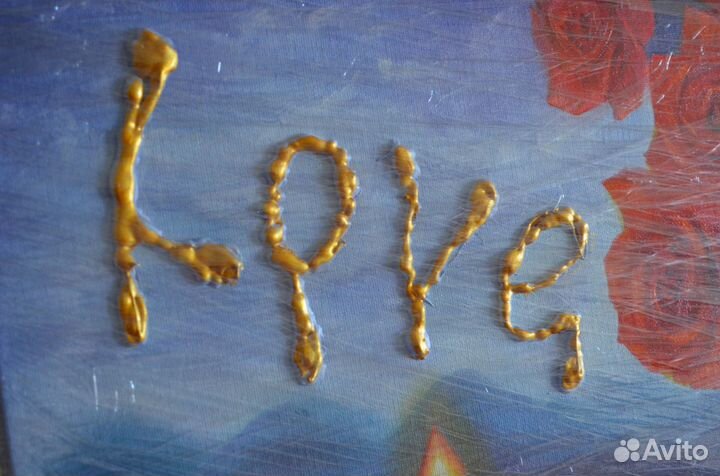 Картина маслом Цветы холст 50х40 см 2 шт