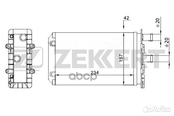 Радиатор отопителя VW Transporter IV 90- mk-5015