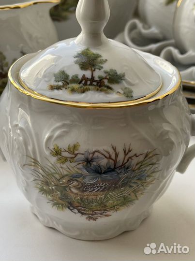 Чайно кофейный сервиз чехия Bernadotte (охота)