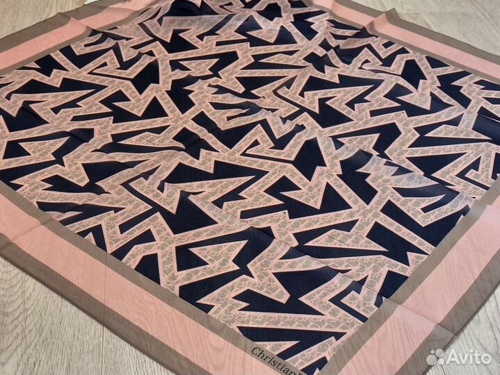 Платок Шифоновый Christian Dior розовый с синим