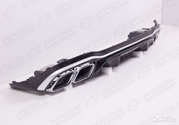 Диффузор с насадками 63 AMG хром Mercedes E213