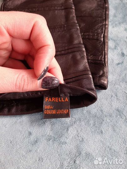 Длинные перчатки натуральная кожа