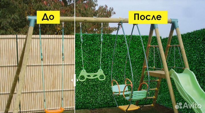 Забор-изгородь из искусственной травы