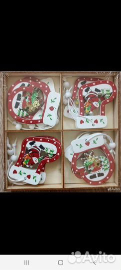 Деревянные новогодние игрушки