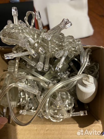 Новая неработающая гирлянда занавес