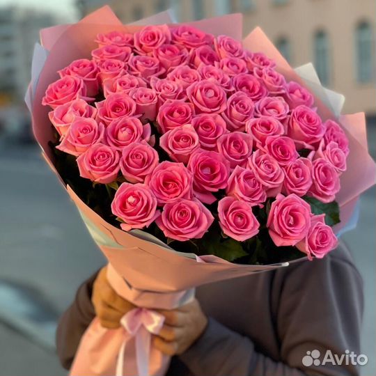 Розы розовые оптом
