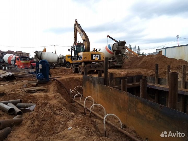 Водопонижение, осушение, откачка воды из котлована