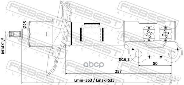 Nsii0025044361 Амортизатор газовый перед лев