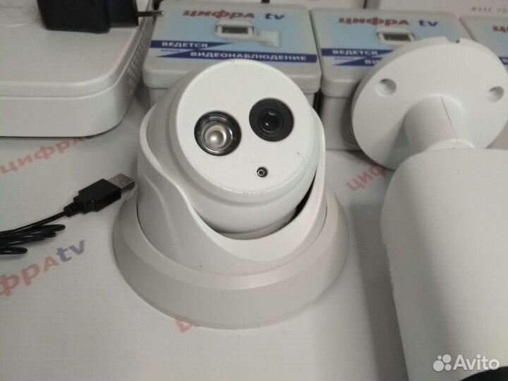 5 камер видеонаблюдения с микрофоном 4Мп Dahua