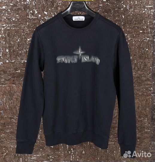 Кофта stone island graphic eleven fleece sweat nav