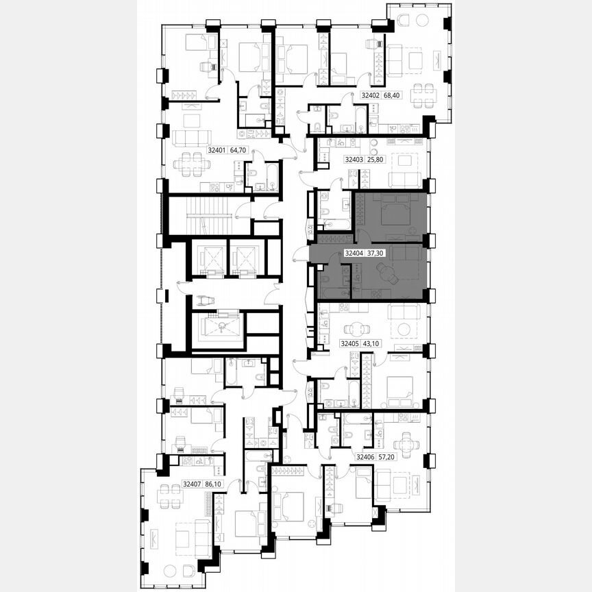 1-к. квартира, 37,3 м², 24/28 эт.
