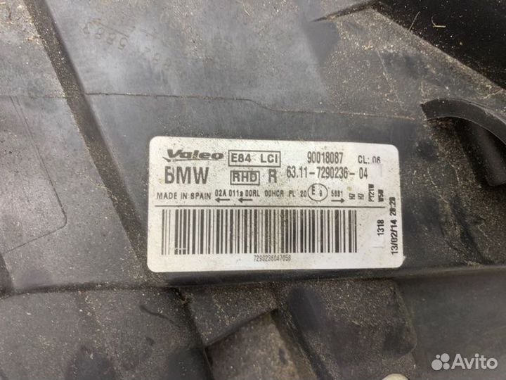 Фара правая Bmw X1 X20D E84 LCI (Е84 рестайлинг)