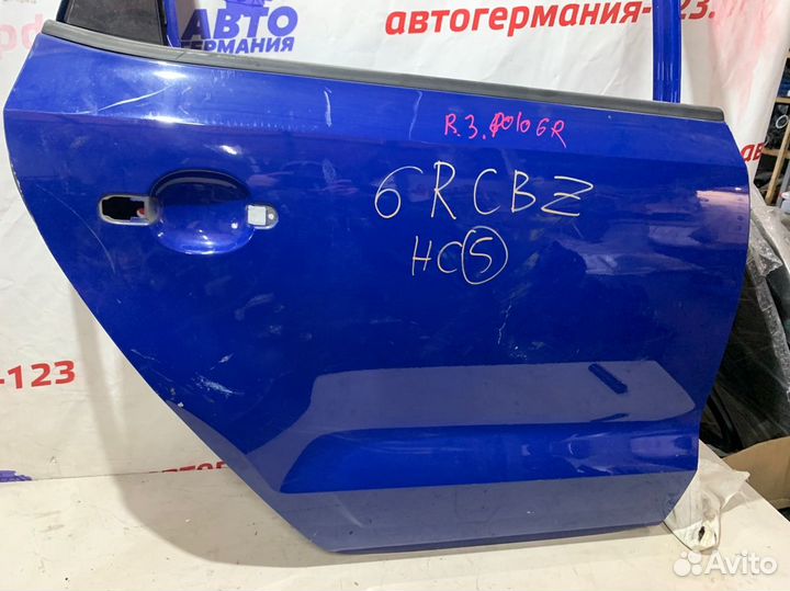Дверь задняя правая Volkswagen Polo 6rcbz 2011