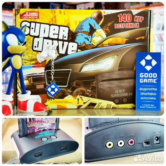 Sega (ntsc) 16-bit Super Drive GTA +140 игр. Новая