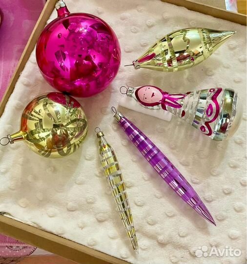 Елочные игрушки СССР глинка каустик - 3