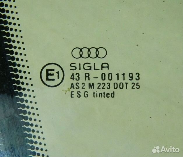 Стекло двери передней правой Audi 80 B3