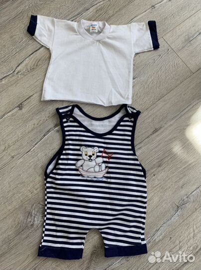 Новый костюм Майка и комбенизон на 6 месяцев, баса