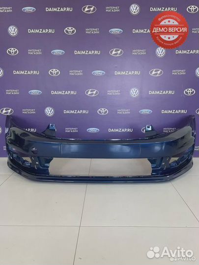 Бампер Передний Volkswagen Polo (2015) темно-синий