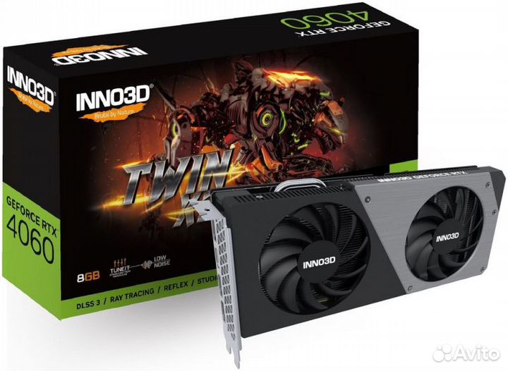 Видеокарта inno3D GeForce RTX 4060 twin X2 N40602