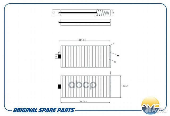 Фильтр салонный 97617-1C000 amdfc17A AMD