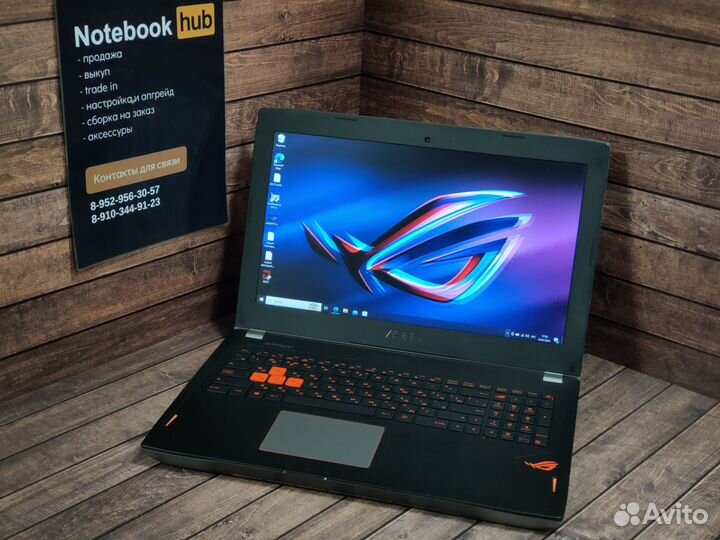Мощный Ноутбук Asus ROG strix 15.6/Core i7/1070