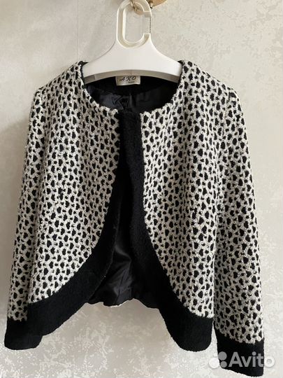 Твидовый жакет винтажный 44