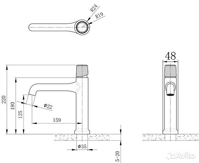 PL10112 смеситель для раковины