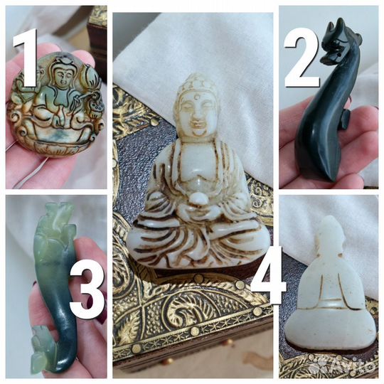 Нефрит коллекционные изделия Будда/Дракон