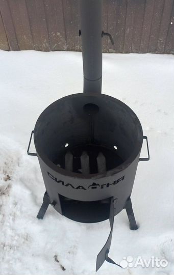 Печь для казана с трубой