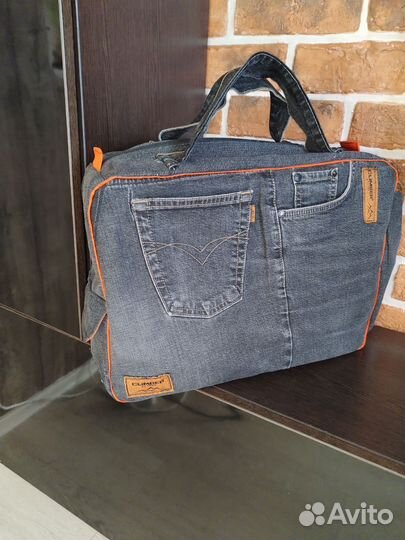 Сумка дорожная джинсовая