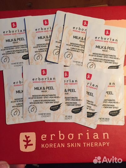 Маска Erborian milk&peel mask. 10 шт