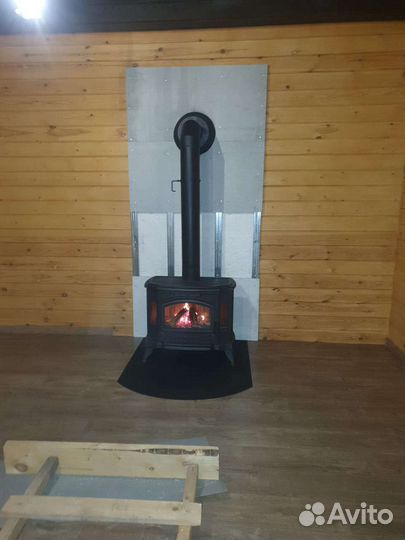 Чугунная печь камин