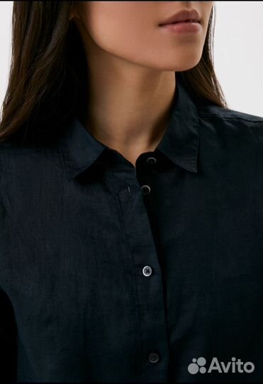 Льняная рубашка uniqlo