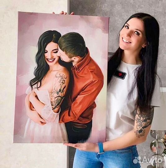 Портрет на холсте по фото на любой праздник