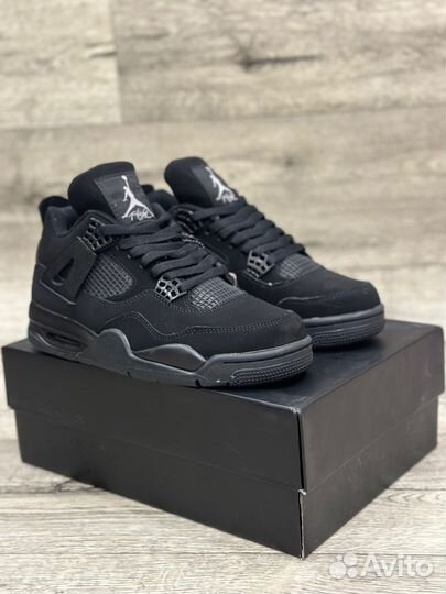 Кроссовки Air Jordan 4 Black Cat (36-45)