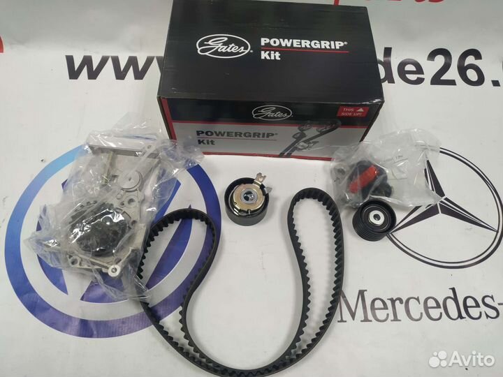 Комплект Грм Gates ремень+ролики с помпой