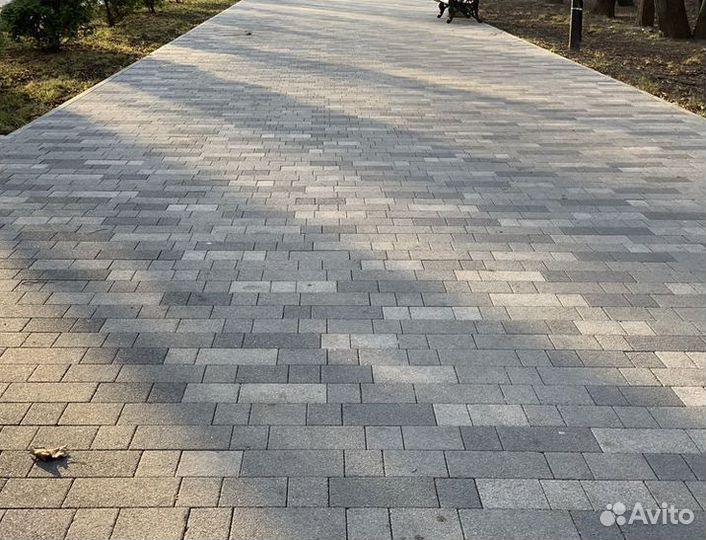 Камень тротуарный старый город Гранит Белый