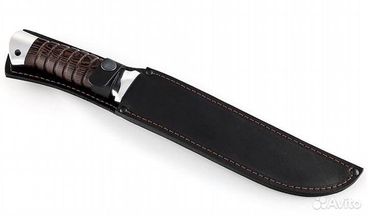 Нож казачий Пластун, сталь дамаск, рукоять венге с
