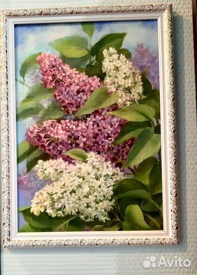 Картина маслом Сирень