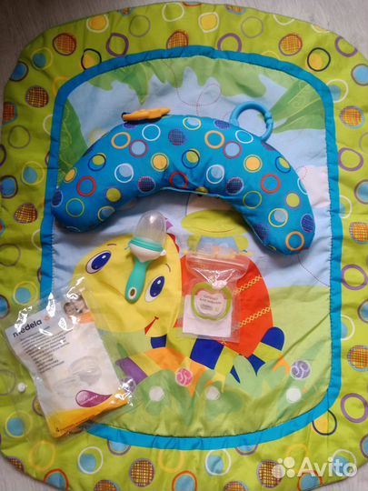 Вещи для малыша 6+, коврик, ниблер
