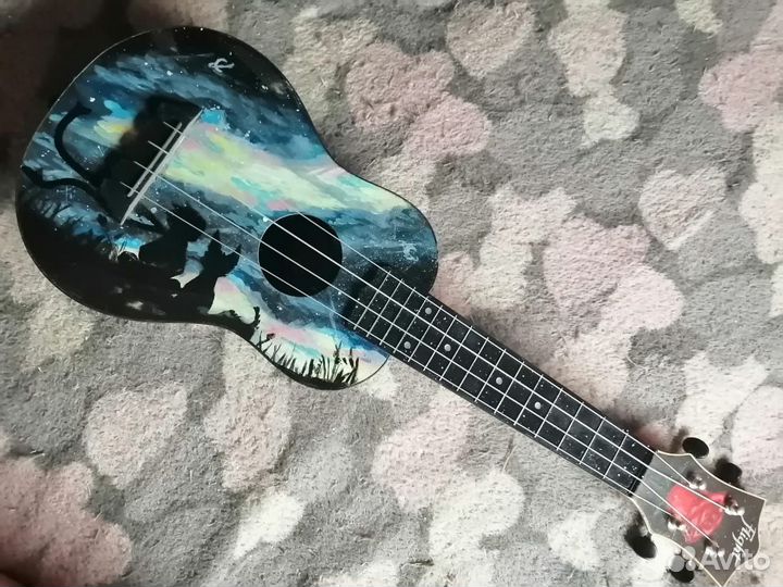 Мини Гитара Укулеле Акулеле flight TUS BK