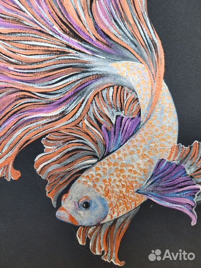 Картина Акварелью Рыбка 20 х 30 см
