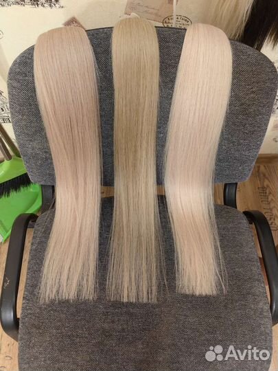 Новые волосы для наращивания блонд 65 см