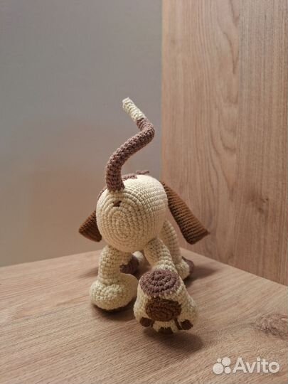 Вязаные игрушки ручной работы собачка